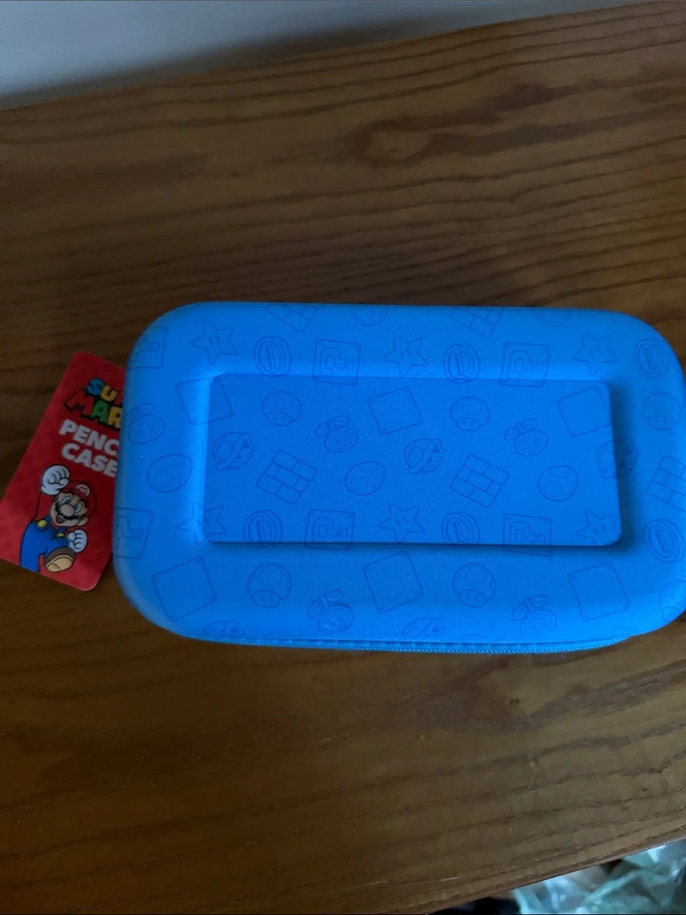 Nintendo Super Mario Pencil Case - Blue & Yellow with Mario Face - NWT!